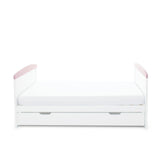 Ickle Bubba Coleby Style Cot Bed with Under Drawer - Elephant Love Pink