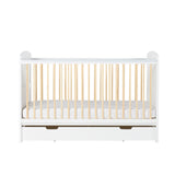 Ickle Bubba Coleby Scandi Classic Cot Bed White and Under Drawer