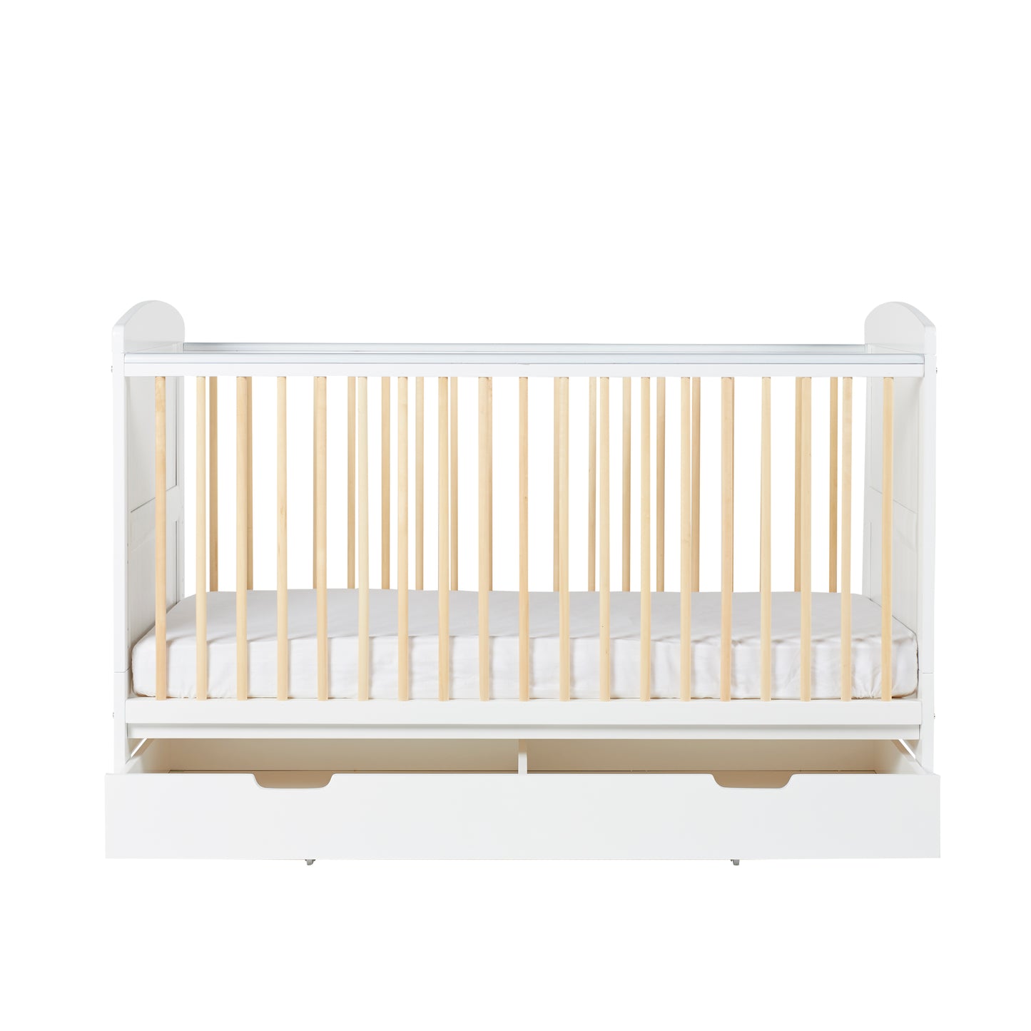 Ickle Bubba Coleby Scandi Classic Cot Bed White and Under Drawer