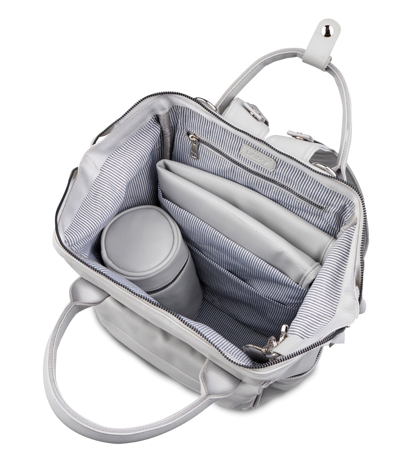 Bababing Mani Changing Bag Dove Grey Leatherette