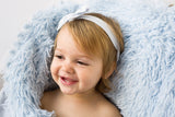 Koochicoo Powder Blue Fluffy Baby Blanket Nursery