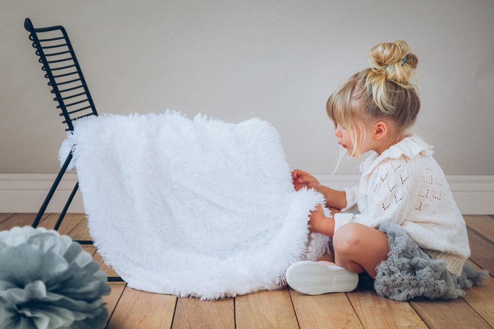 Koochicoo Ice White Fluffy Baby Blanket Nursery