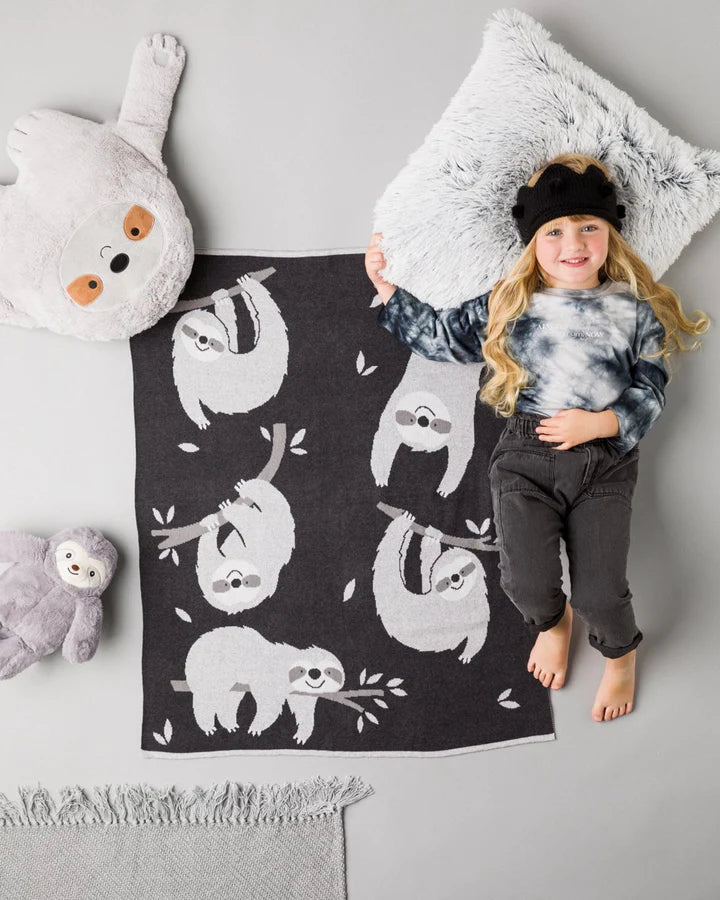 Bizzi Growin Baby Blanket Slothtastic