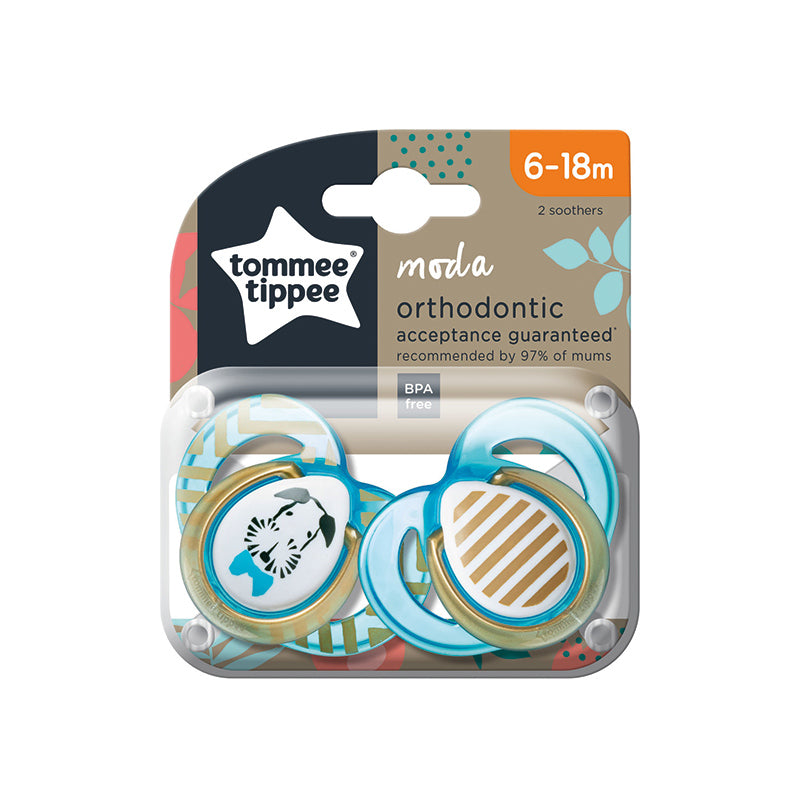 Tommee Tippee Close to Nature Moda Soother 6-18 2pk