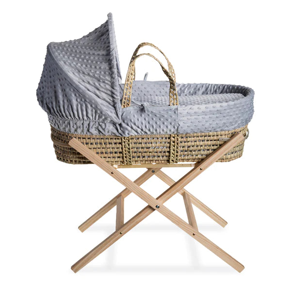 Clair-de-lune Dimple Palm Moses Basket Grey