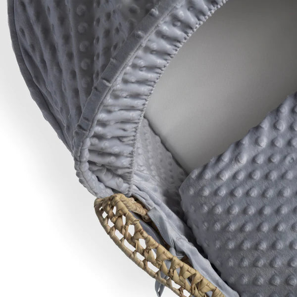 Clair-de-lune Dimple Palm Moses Basket Grey