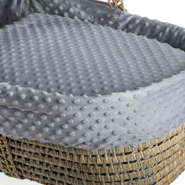 Clair-de-lune Dimple Palm Moses Basket Grey