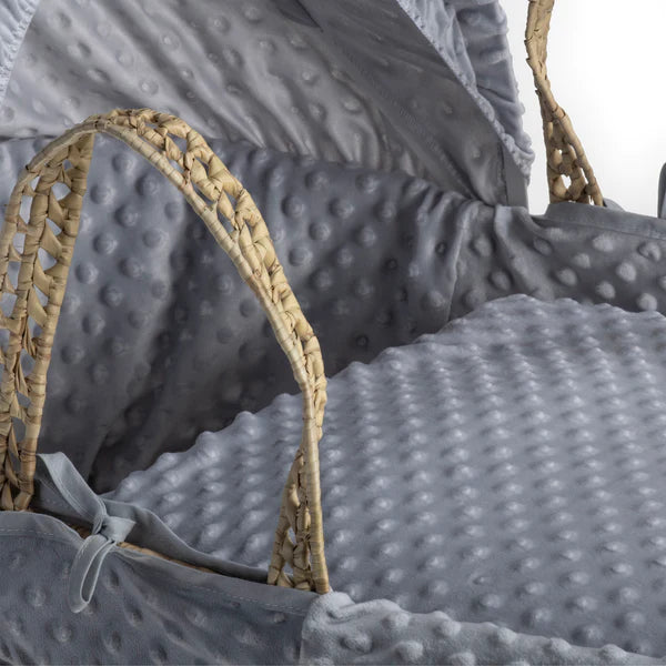 Clair-de-lune Dimple Palm Moses Basket Grey