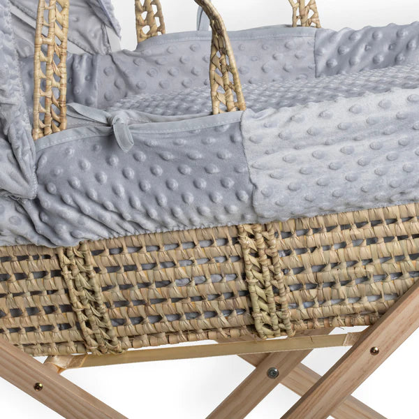 Clair-de-lune Dimple Palm Moses Basket Grey