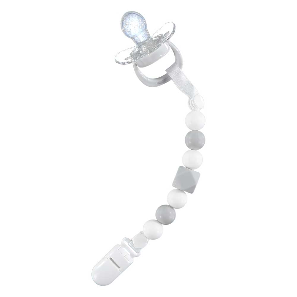 Geo Dummy Clip - 2 Colours White & Grey Feeding