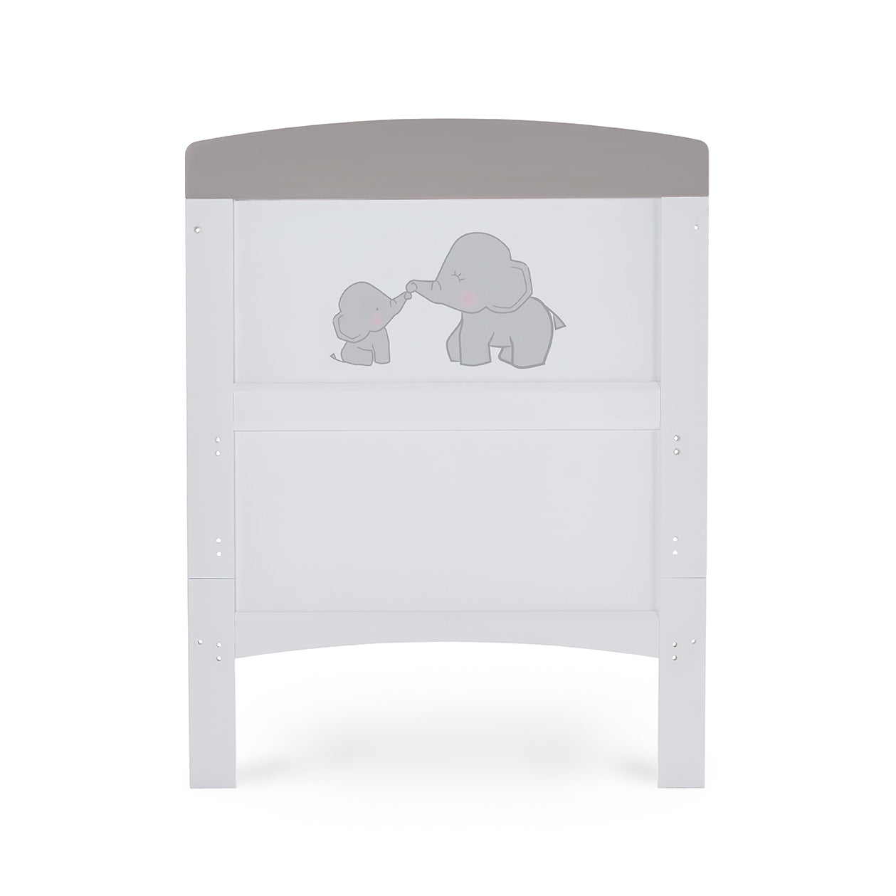 Obaby Grace Inspire Cot Bed Me & Mini Elephants Grey