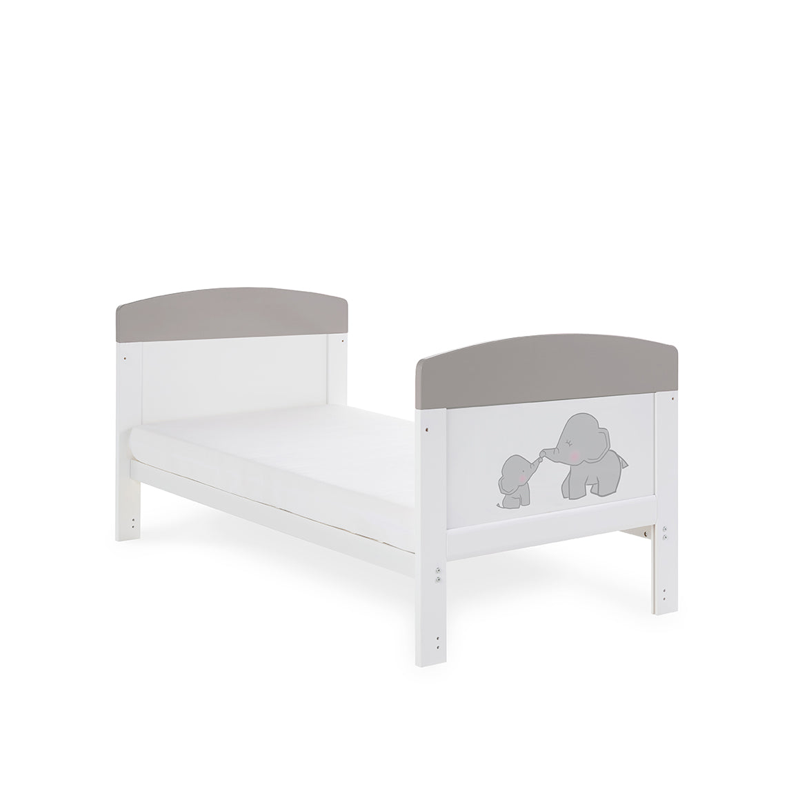 Obaby Grace Inspire Cot Bed Me & Mini Elephants Grey