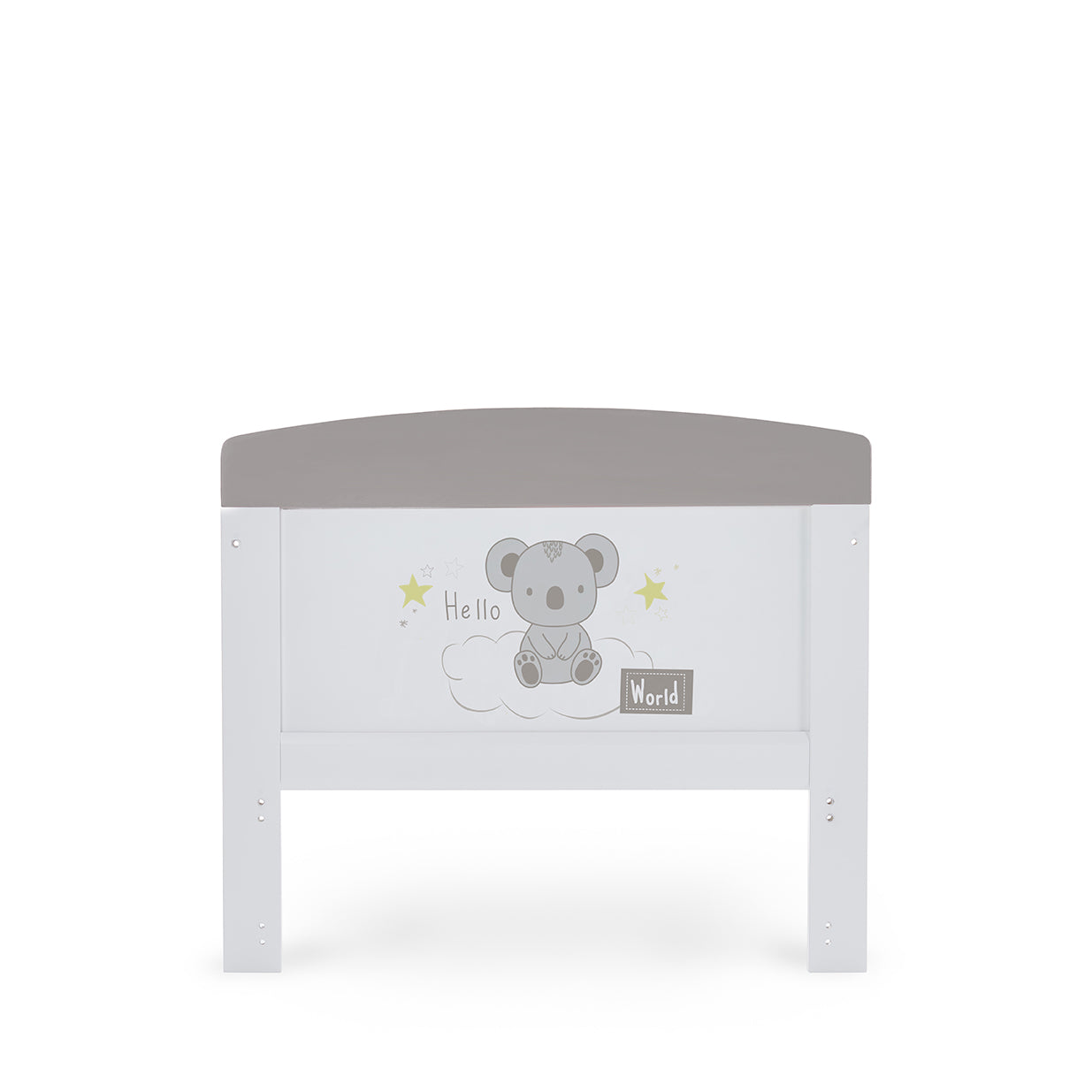 Obaby Grace Inspire Cot Bed Hello World Koala Grey