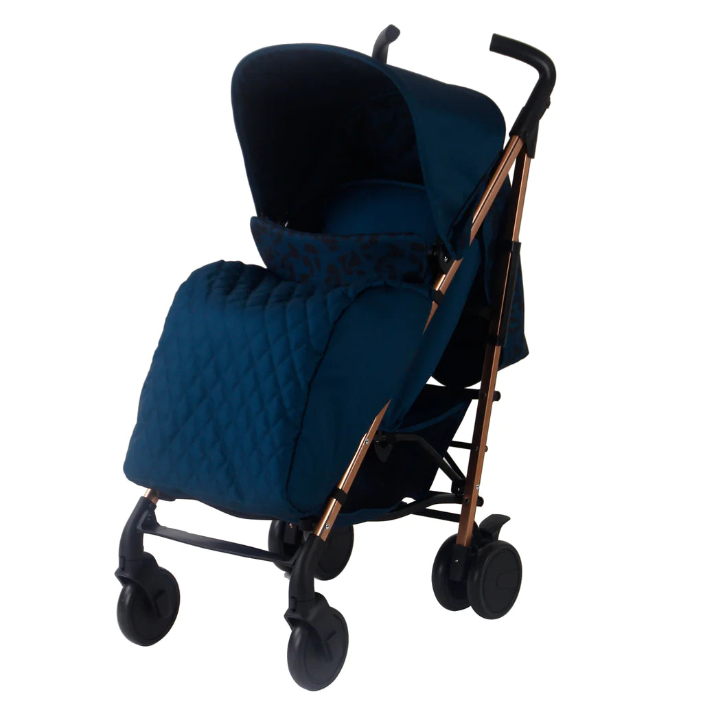 My Babiie MB51 Dani Dyer Blue Leopard Lightweight Stroller Tiny