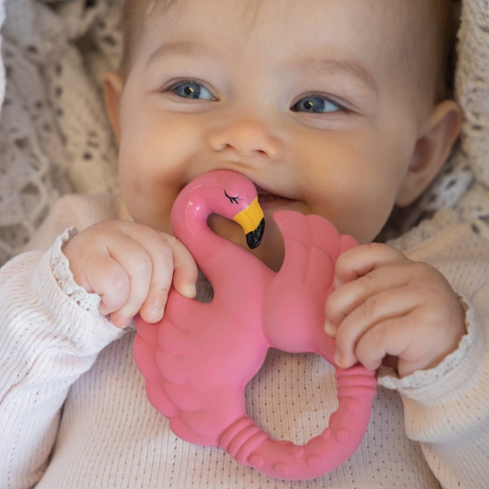 Natruba Flamingo Teether - Pink Feeding