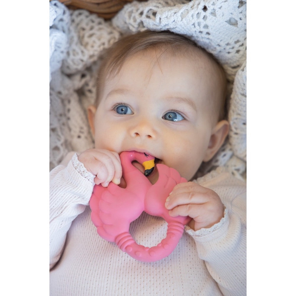 Natruba Flamingo Teether - Pink Feeding
