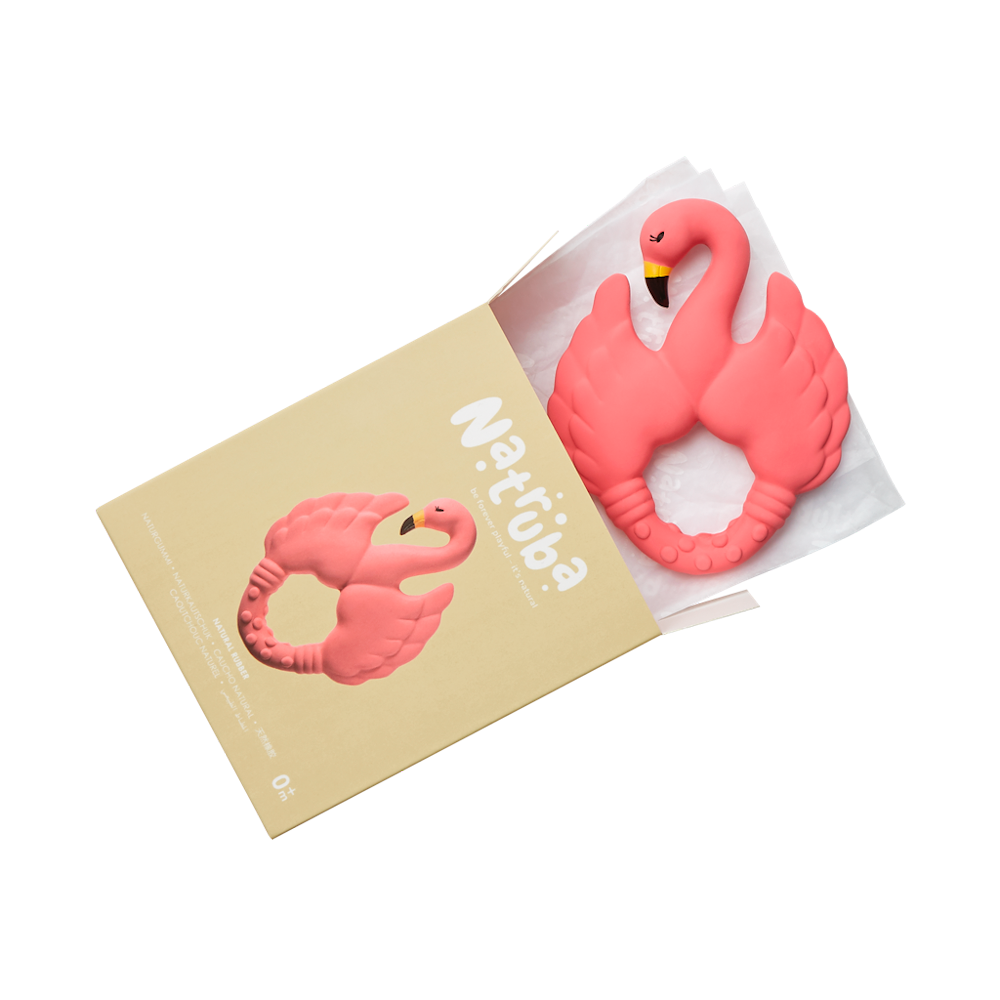 Natruba Flamingo Teether - Pink Feeding