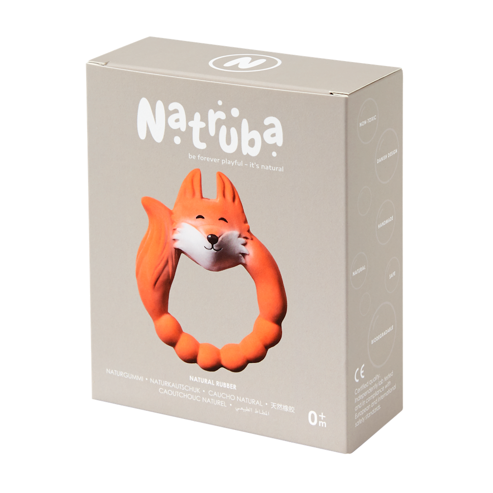 Natruba Fox Teether - Orange Feeding