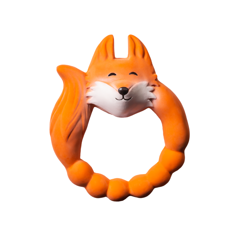 Natruba Fox Teether - Orange Feeding