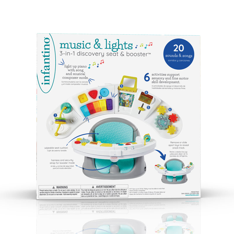Infantino Music & Lights 3-in-1 Discovery Seat & Booster