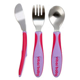 Nourish Big Kid Cutlery 2 Colours Pink - Fizz Weaning Spoons