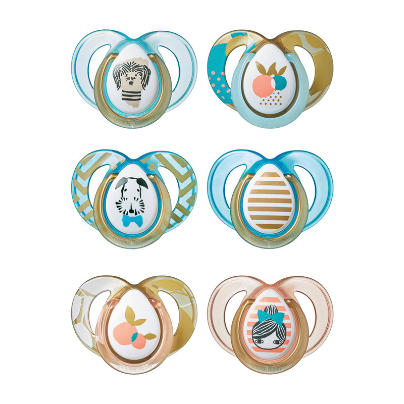 Tommee Tippee Close to Nature Moda Soother 6-18 2pk