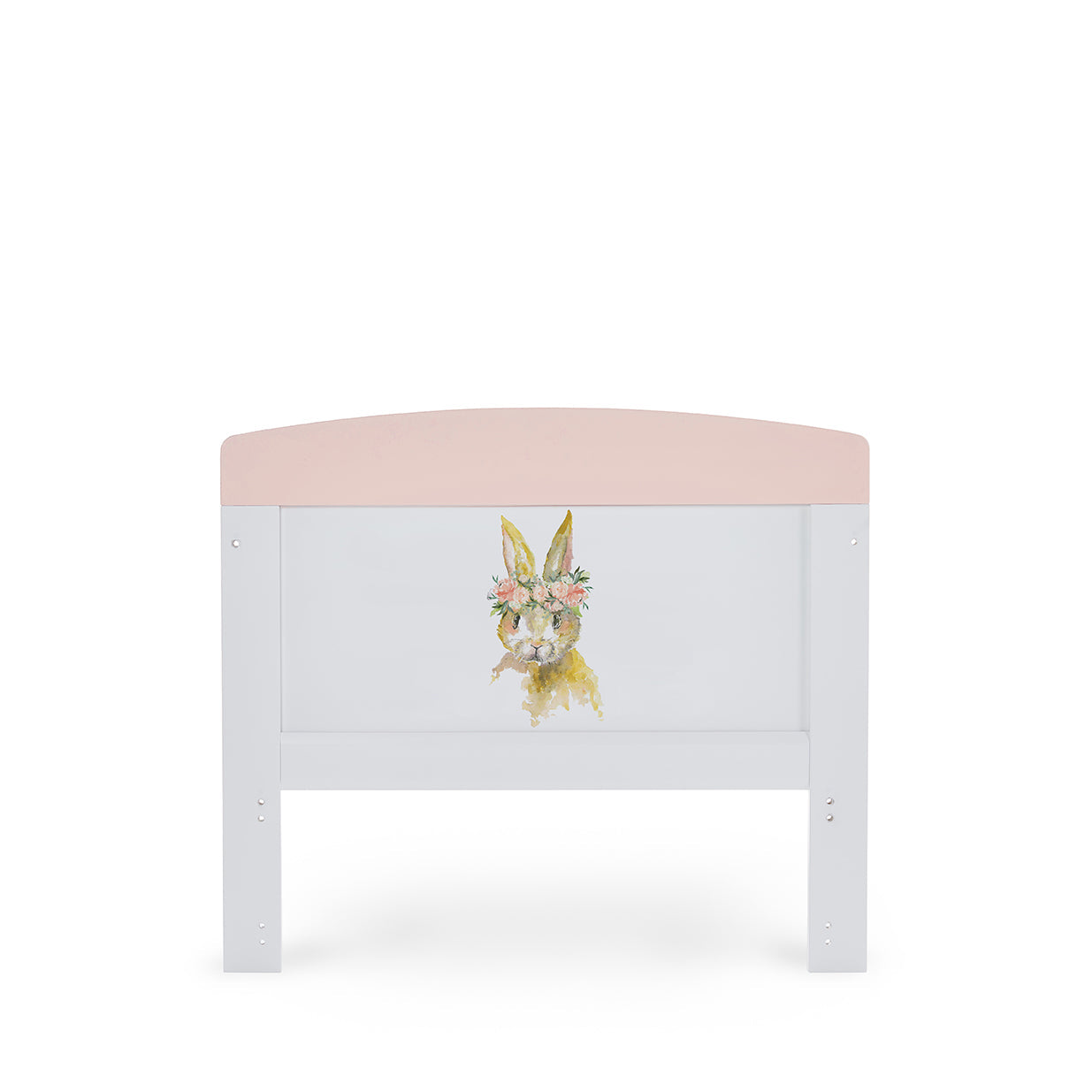 Obaby Grace Inspire Cot Bed Watercolour Rabbit Pink
