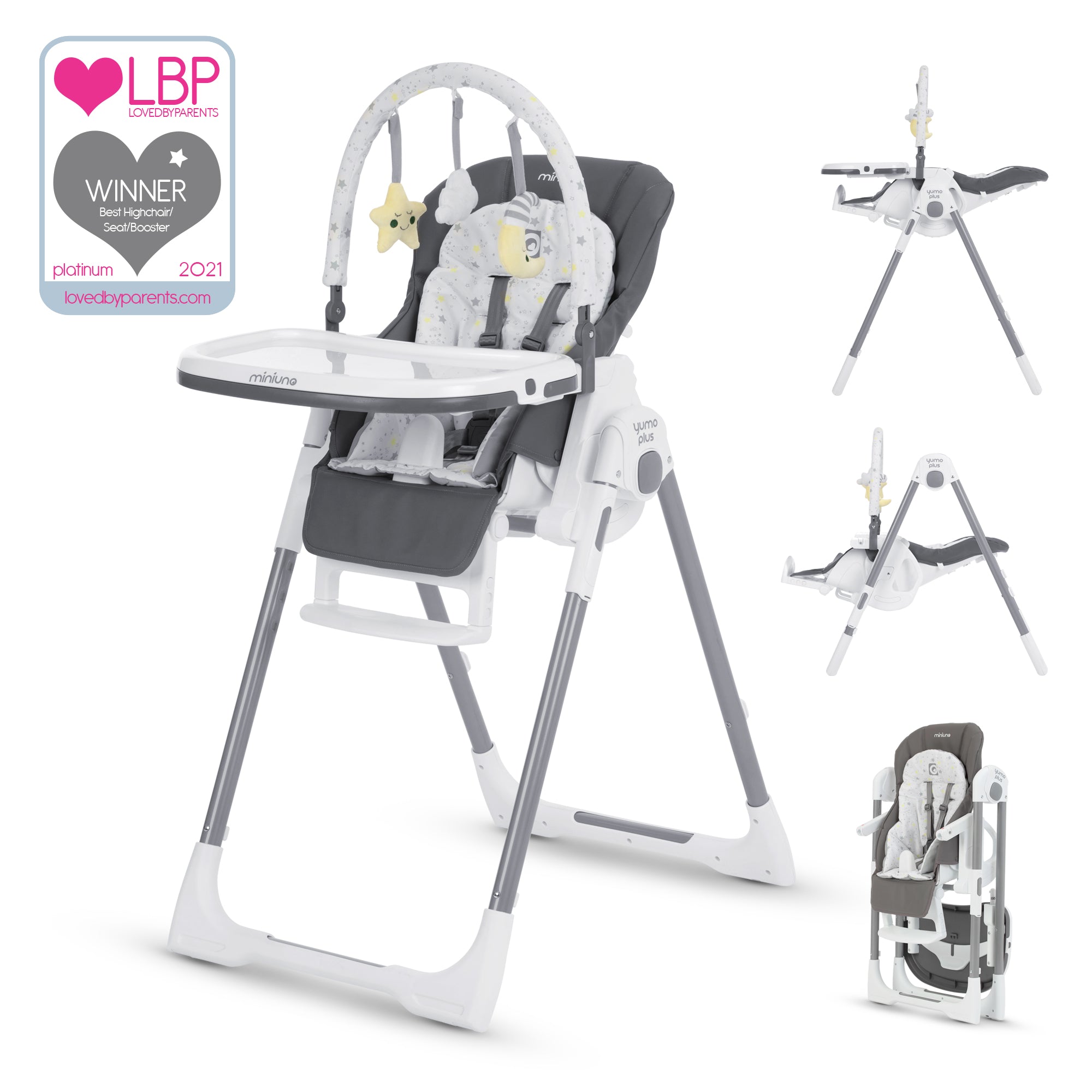 Miniuno Yumo Plus2 2-in-1 Highchair Mini Stars – Tiny Tots Store Ltd