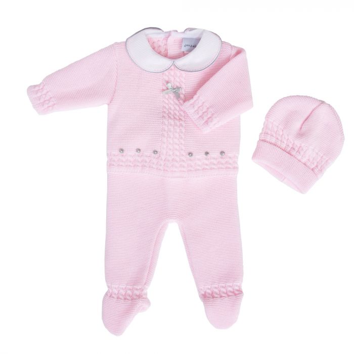 Pink Knitted Leggins And Jumper Clothing