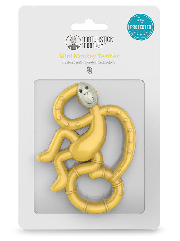 Mini Monkey Teether - Yellow Feeding