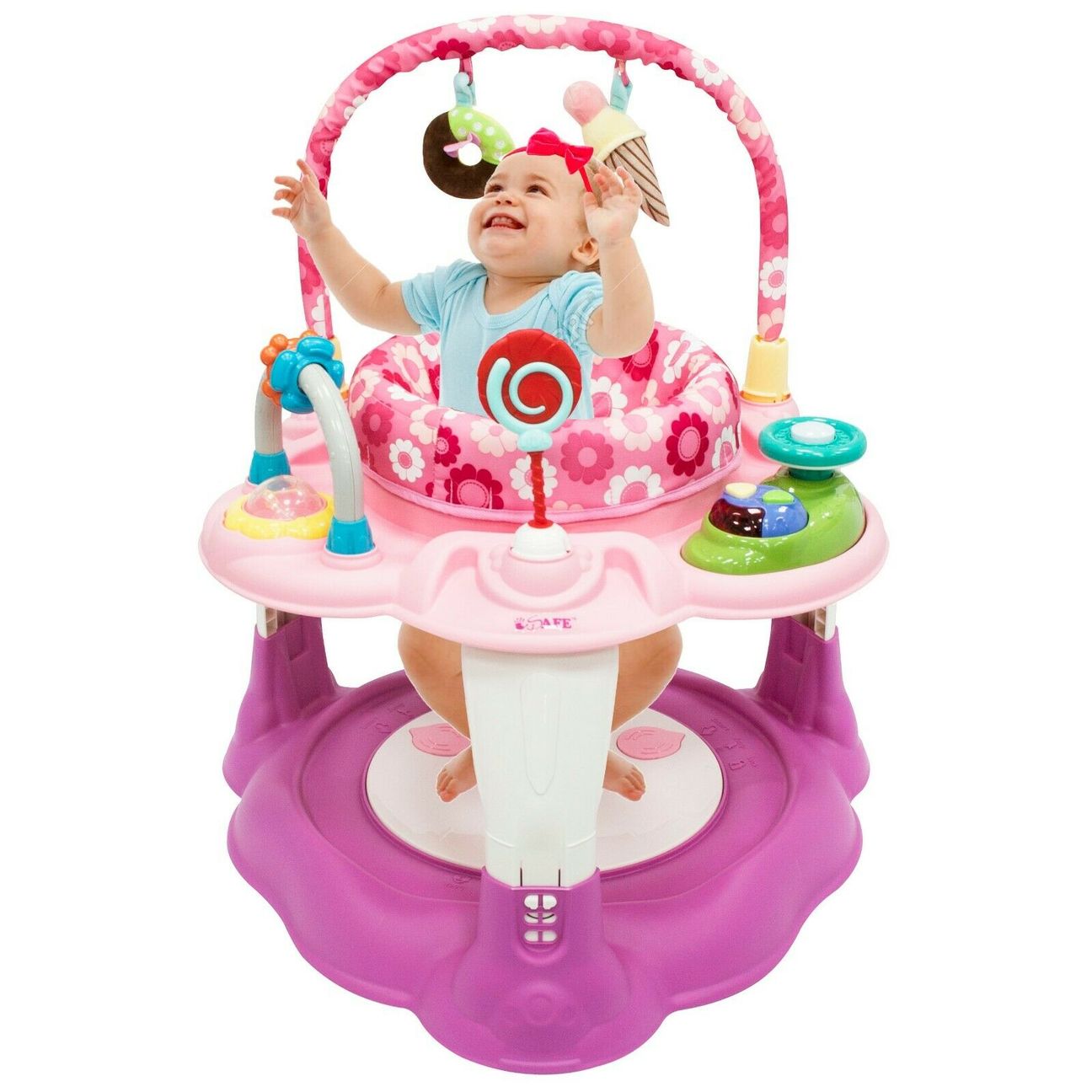 Isafe 2 In 1 Activity Centre Entertainer Daisy Garden Bouncers & Playmats