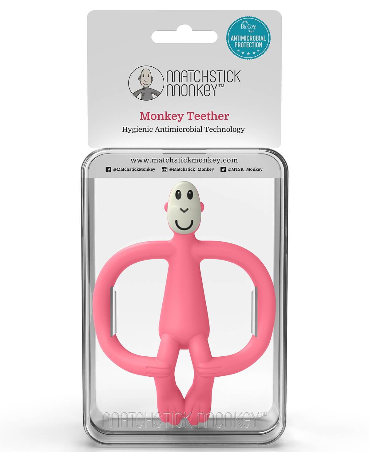 Monkey Teether - Pink Feeding