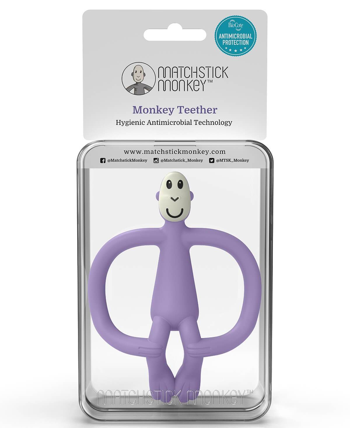 Purple Monkey Teether Feeding