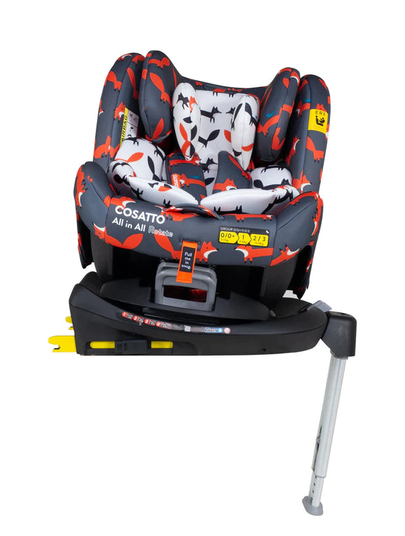 car seat rotates 360 with foxes on it