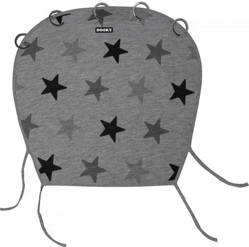 grey pram sun shade with stars on 
