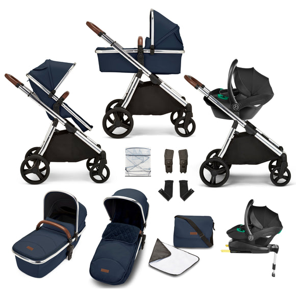 Ickle Bubba Eclipse All-in-One I-Size Travel System with Isofix Base (Stratus) Midnight Blue