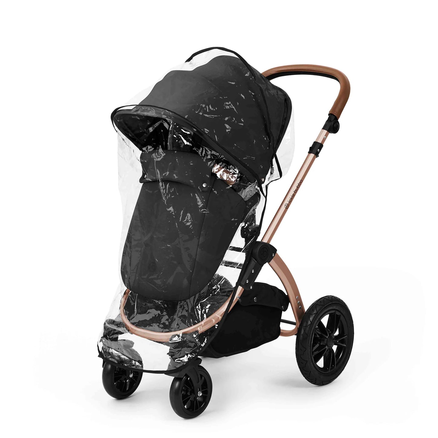 Ickle Bubba Stomp Luxe 12 Piece Travel System with i-Size Nimbus 180° Spin Car Seat & ISOFIX Base Midnight on Bronze
