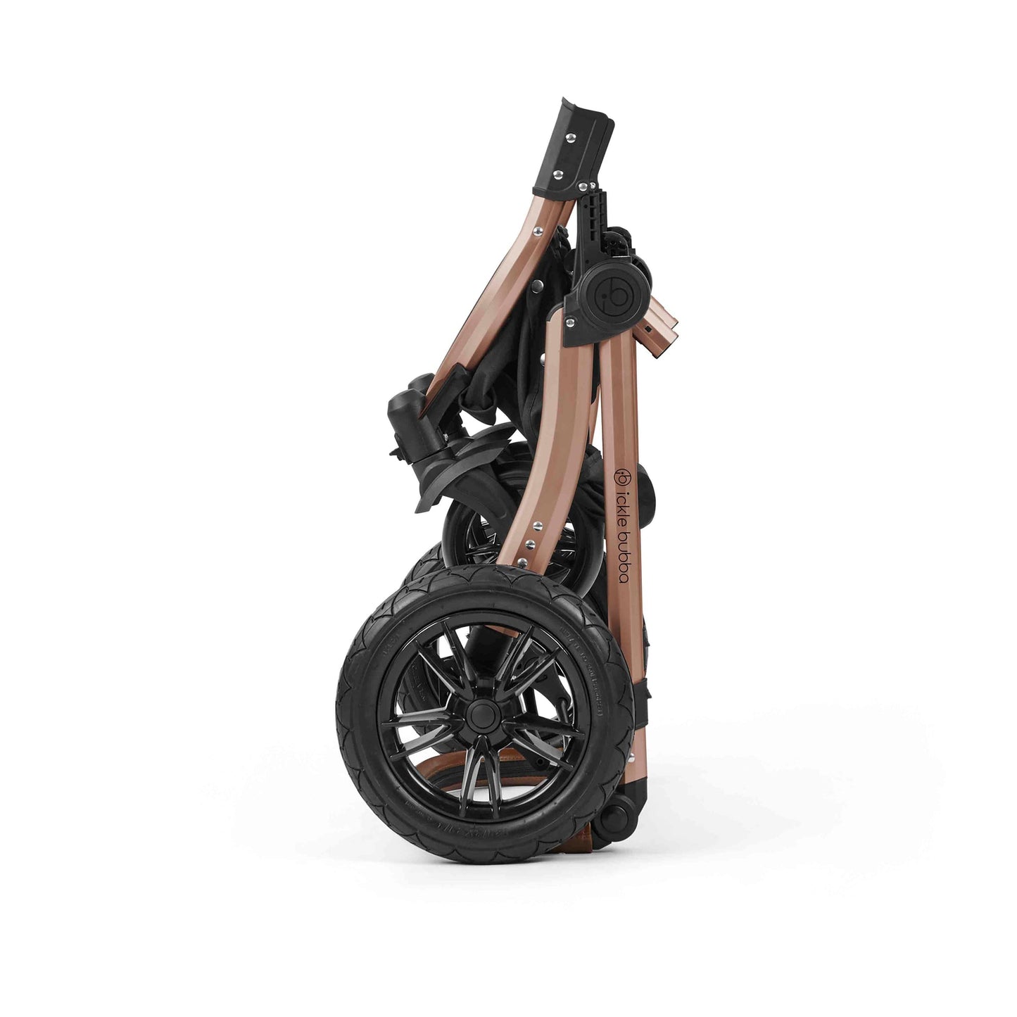 Ickle Bubba Stomp Luxe 12 Piece Travel System with i-Size Nimbus 180° Spin Car Seat & ISOFIX Base Midnight on Bronze