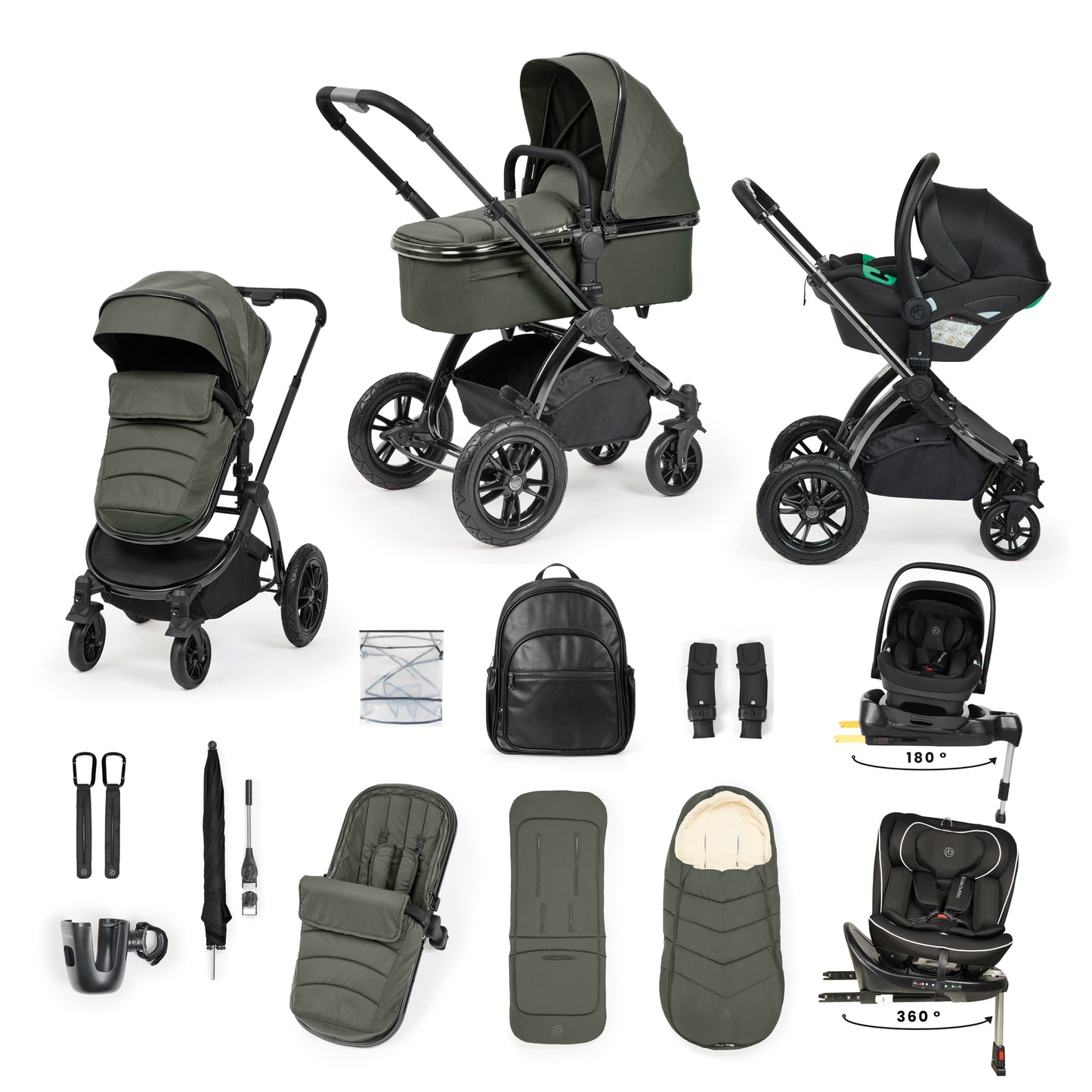 Ickle Bubba Stomp Luxe Elements Edition 16 Piece Travel Bundle Forest