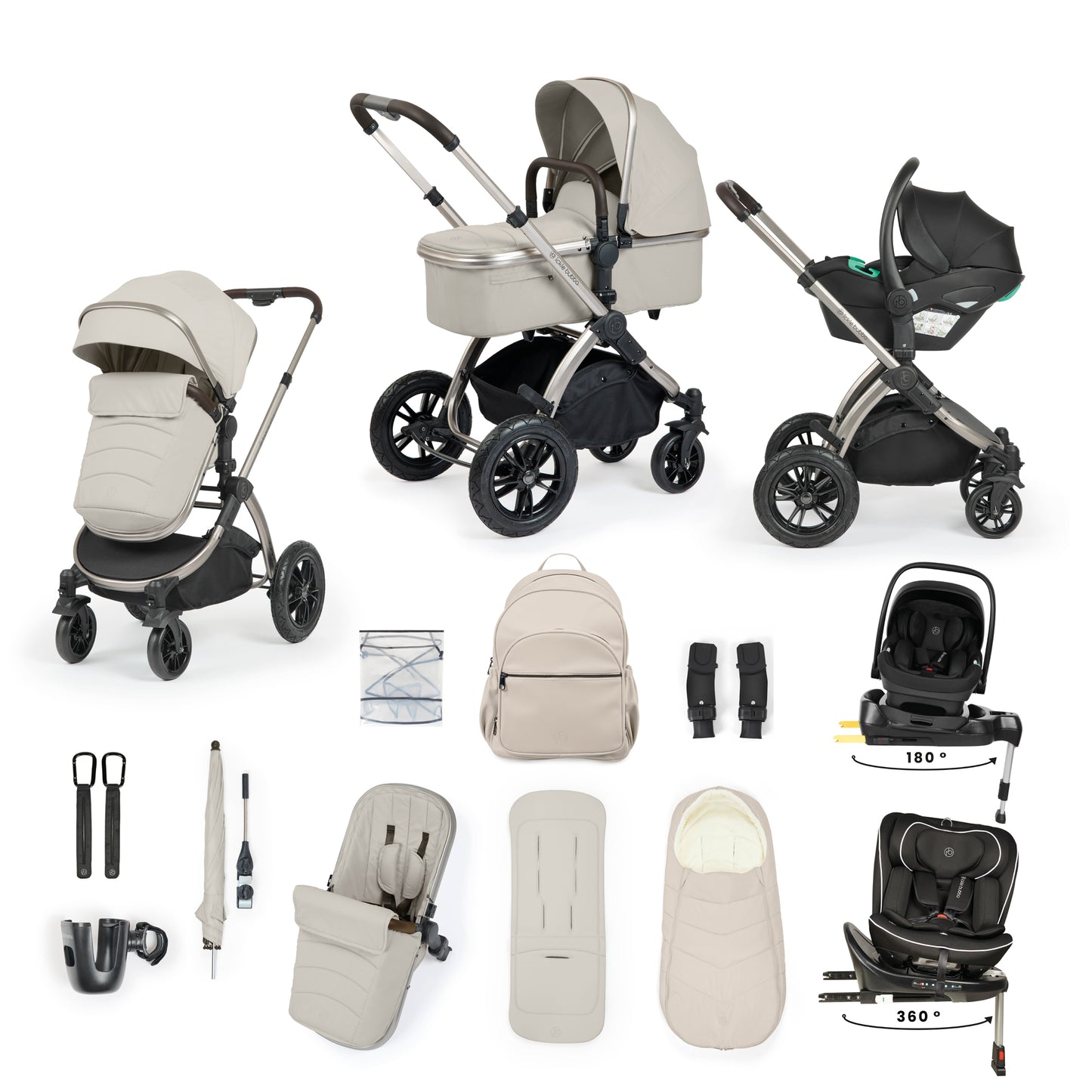 Ickle Bubba Stomp Luxe Elements Edition 16 Piece Travel Bundle Moonbeam