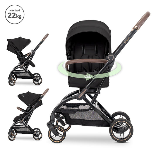 Lorelli Makaya Forward/Rearward 360 Rotation Stroller – Black