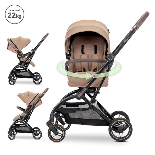 Lorelli Makaya Forward/Rearward 360 Rotation Stroller – Beige