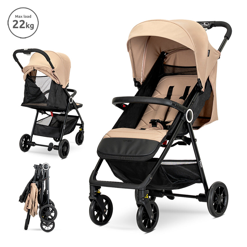 Lorelli Lightweight One Handed Fold Stroller Noir – Beige
