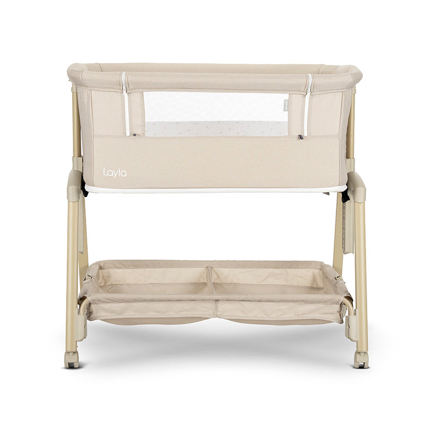 Lorelli LAYLA 2in1 Bedside Crib with Foldable Side - Beige
