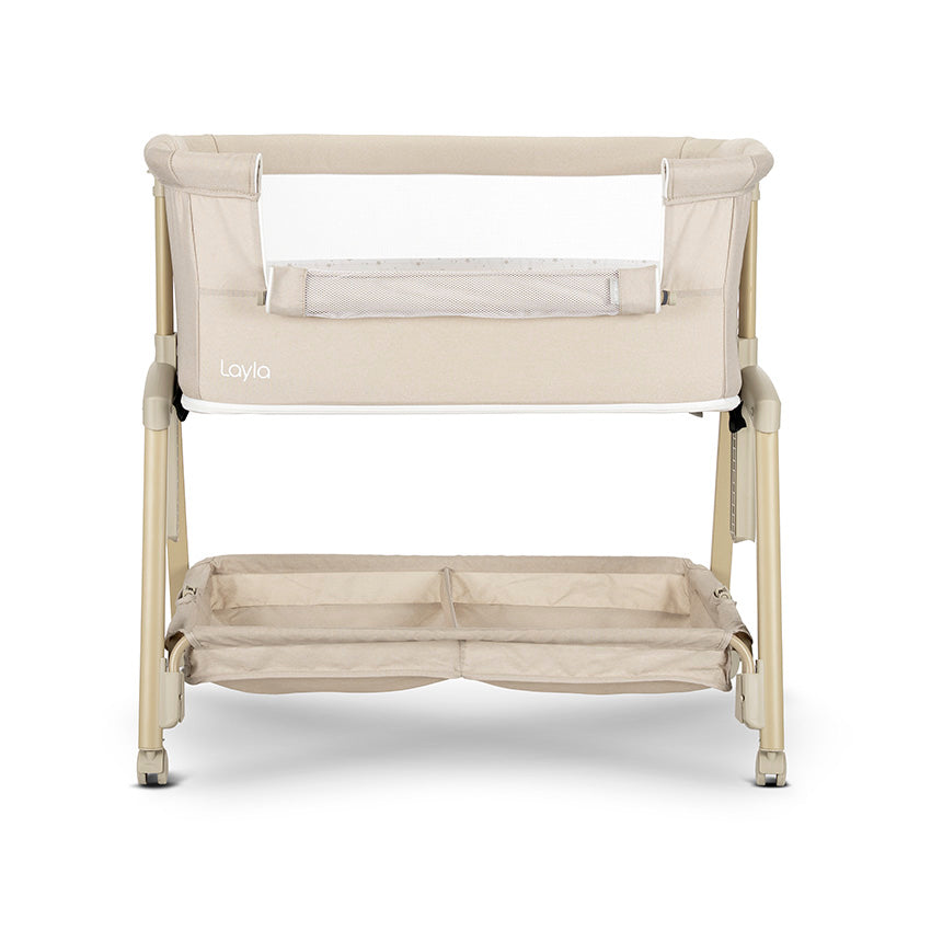 Lorelli LAYLA 2in1 Bedside Crib with Foldable Side - Beige