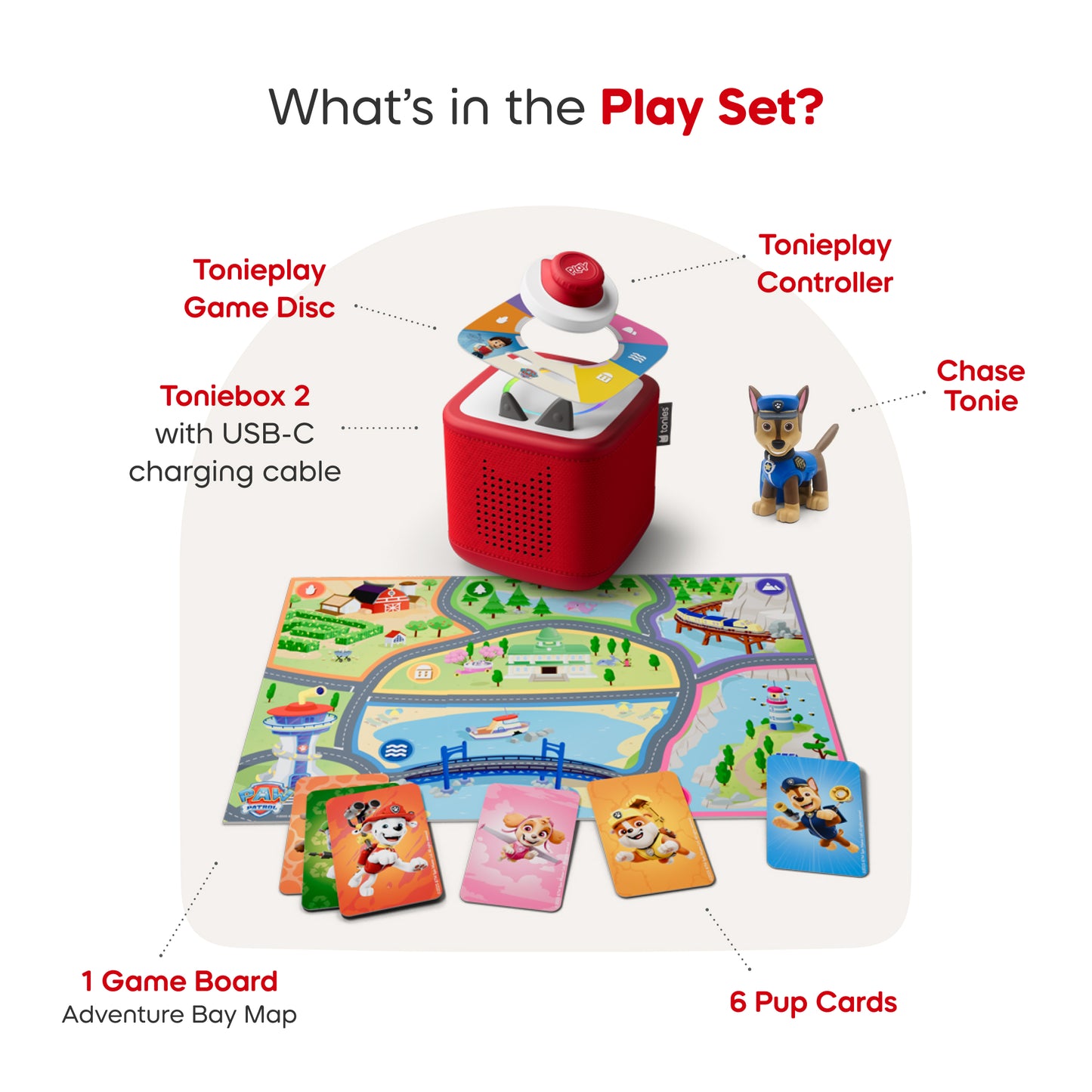 Tonies Sunset Red Toniebox 2 Play Set Paw Patrol