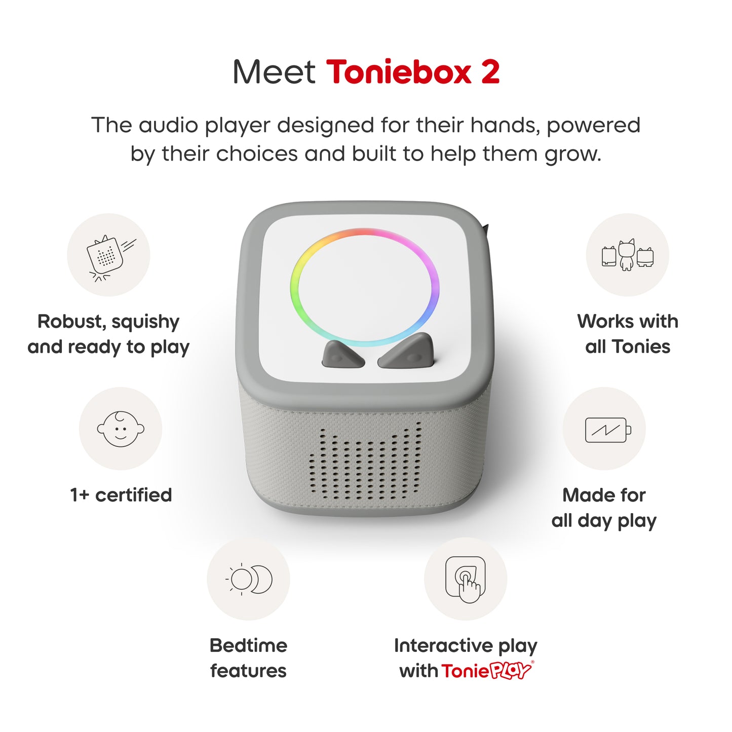 Tonies Moon Grey Toniebox 2 Play Set with PAW Patrol Chase Tonie