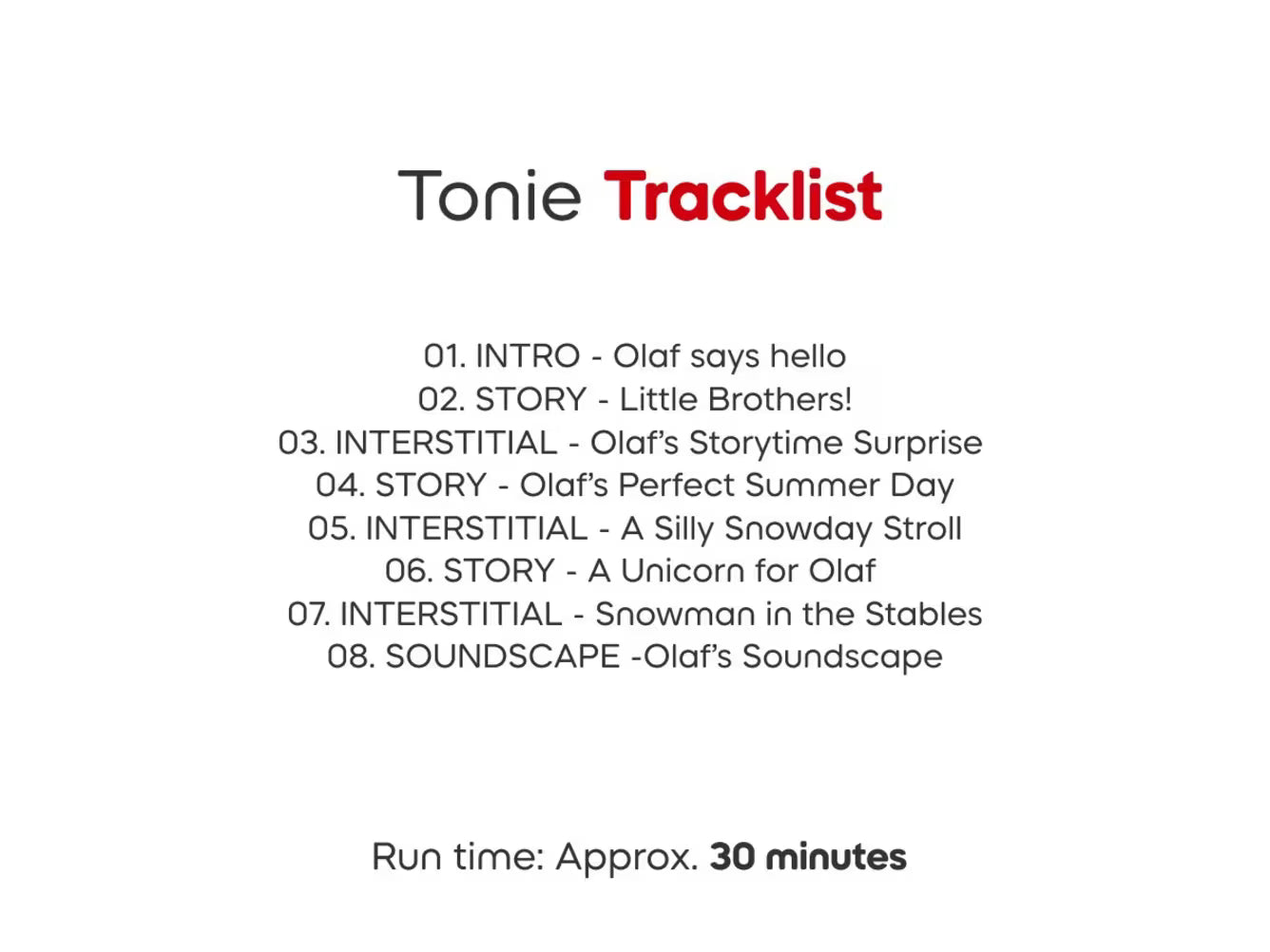 Tonies Disney Frozen Disney Olaf Cuddle Tonie