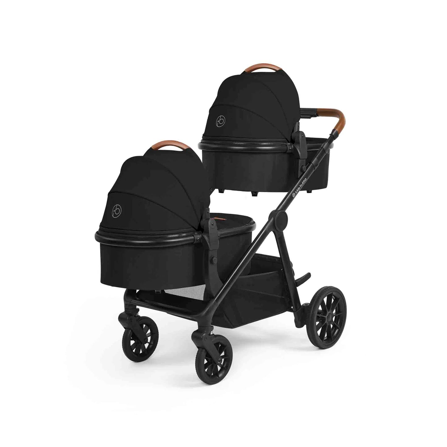 Ickle Bubba Virgo Twin 12 Piece Pram Black