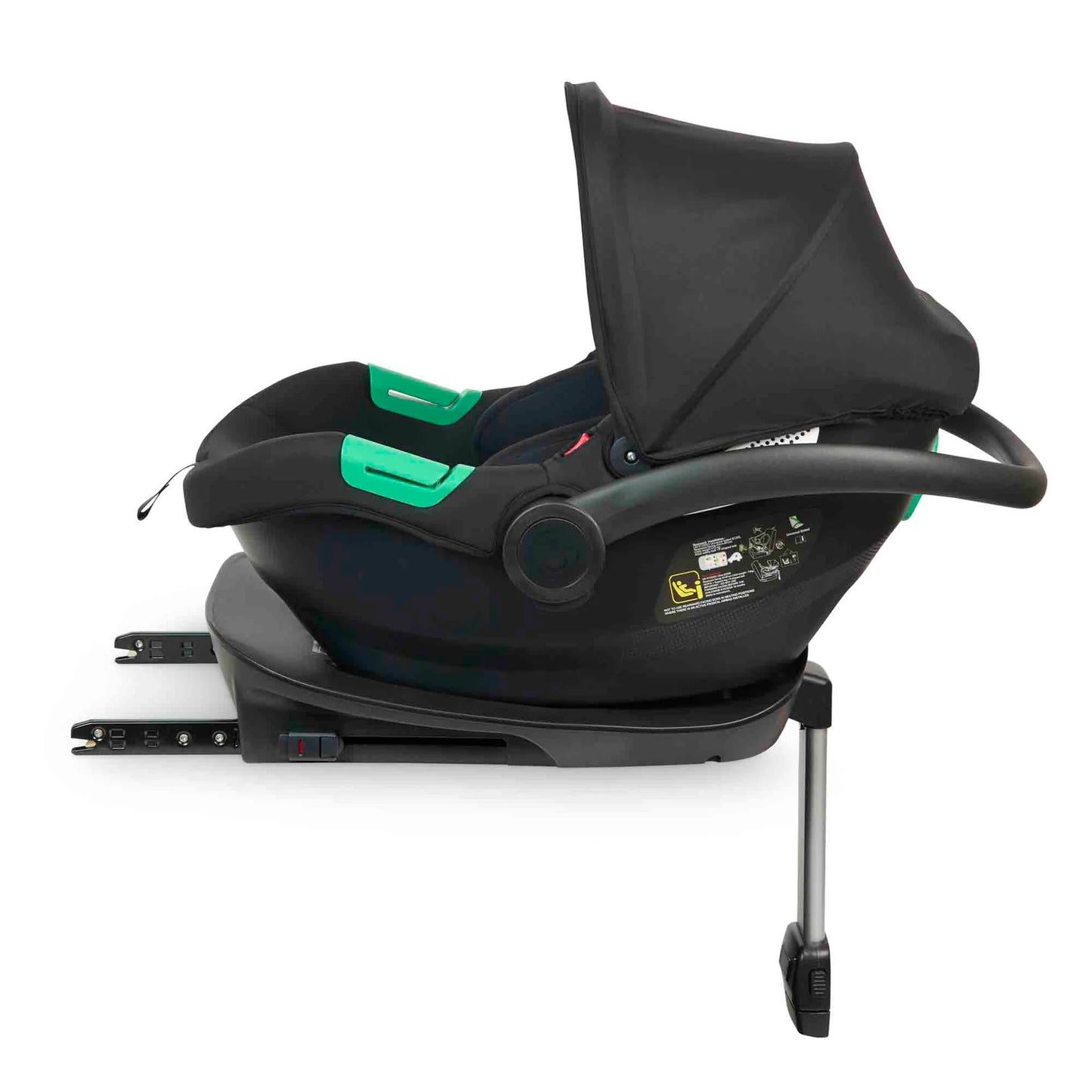 Ickle bubba Virgo Growing Family 14 Piece Travel System Black with i-Size Cirrus Car Seat & ISOFIX Base